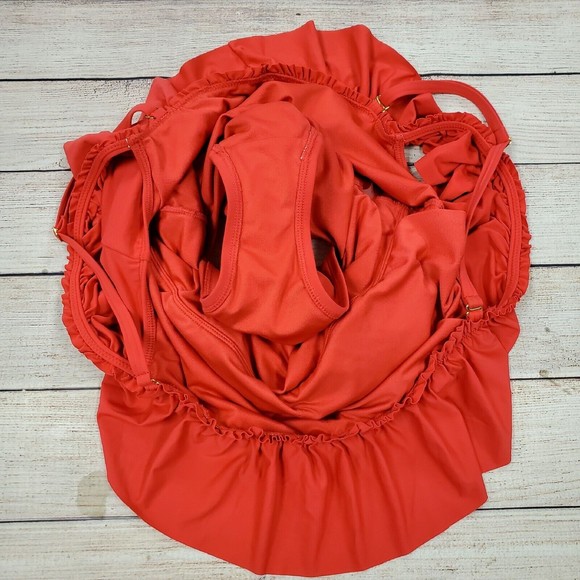 BLEU Women's Pink Ruffled Rod Beattie One Piece Swimsuit Size 14 - Picture 6 of 9